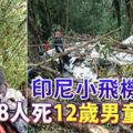 印尼小飛機墜毀,8人喪命，一名12歲的男孩生還!