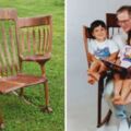 木匠阿公打造出「天倫之樂搖椅」　3個小孩「膩在一起聽故事」超幸福