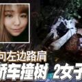 失控沖向左邊路肩，轎車撞樹，2女子身亡！