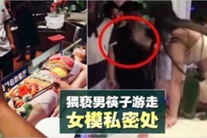 筷子上下遊走，女模忍無可忍......(內附短片)