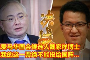 509，柔佛永平人的希望心聲！我愛馬華國會候選人魏家祥博士，但我的這一票絕不能投給國陣...