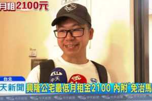 興隆公宅「豪宅等級」最低月租金2100申請至8／17