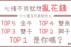 心情不爽就想「亂花錢」的星座TOP5！小心還沒月底就吃土！