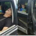 爸爸媽媽開車載四歲兒子，「開到一半爽暈了」！讓警察都忍不住把照片PO上來！