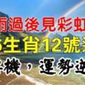 風雨過後見彩虹，9月12號過後有轉機，運勢逆襲的生肖