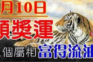 3月10日有頭獎運，富得流油的五個屬相