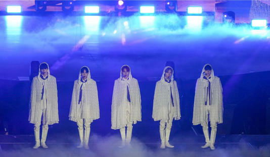 TOMORROW X TOGETHER本週末連續2天在林口體育館舉辦演唱會。(羅永銘攝) TOMORROW X TOGETHER本週末連續2天在林口體育館舉辦演唱會。(羅永銘攝)