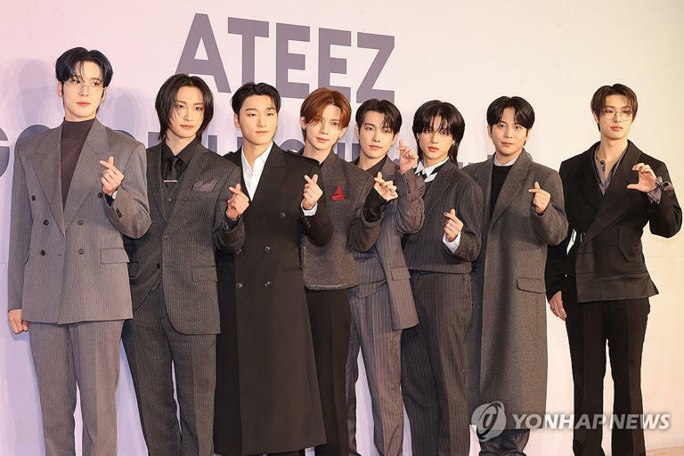 资料图片:男团ATEEZ 韩联社 资料图片:男团ATEEZ 韩联社