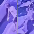 孩突衝馬路被撞　爸爸只顧砸車
