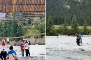 景區吊橋突然斷裂！29人瞬間滑落　「5人慘死」現場影片曝光