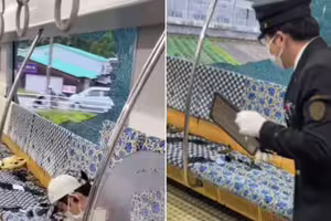 列車車窗玻璃碎滿地!震撼畫面瘋傳 列車車窗玻璃碎滿地!震撼畫面瘋傳