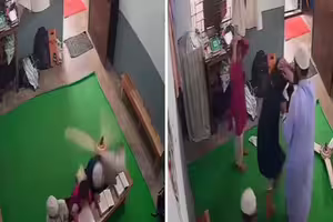 小孩學校上課一半 吊扇突墜落重砸 小孩學校上課一半 吊扇突墜落重砸
