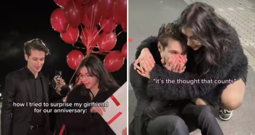 「6萬鈔票氣球」送女友　開箱瞬間全飛天！他當場崩潰癱倒