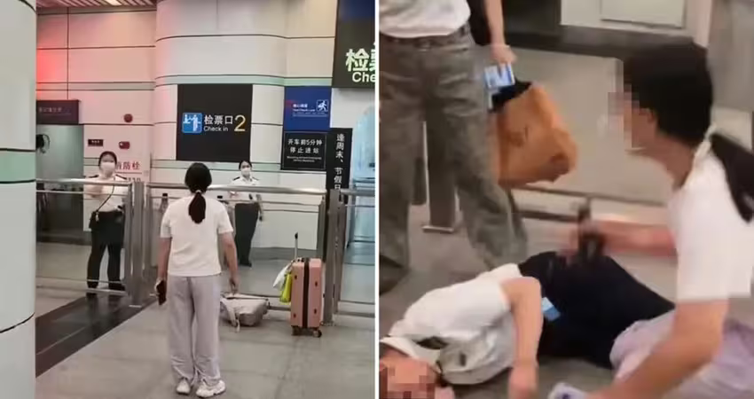 搭高鐵遲到被拒乘車　女子失控怒毆站務人員
