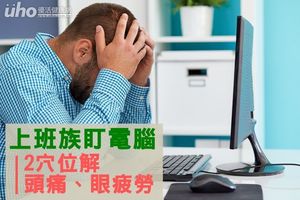 班族盯電腦 2穴位解頭痛、眼疲勞