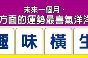 超神準測驗~.【未來一個月，我哪方面的運勢最喜氣洋洋呢？】.。。分享。。分享。。留言16888一路發