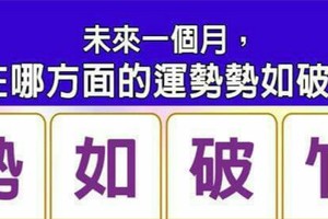 超神測驗~【未來一個月，我在哪方面的運勢勢如破竹？】。留言1688一路發。。