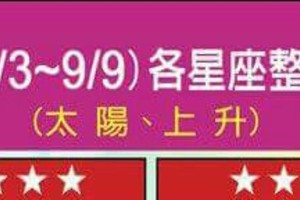 情況很緊急~9/3~9/9 各星座整體運勢。看你有幾顆星。