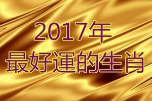 2017年最好運的生肖