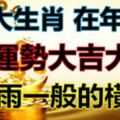 在年底得到了如雨一般的橫財，運勢大吉大利的四大生肖