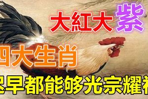 遲早都能夠光宗耀祖的四大生肖！