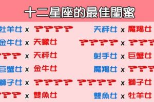 「男人是一陣子，姊妹是一輩子」十二星座的最佳閨蜜是誰！