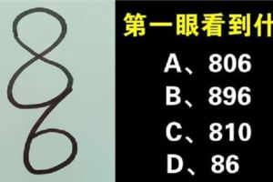 心理測試：你看到了什麼數字？測出你的真實脾氣性格！真的好准！