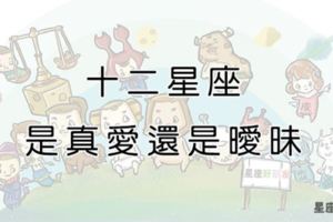 是「真愛」還是「曖昧」，分辨十二星座的心只要靠這件事就能達成！