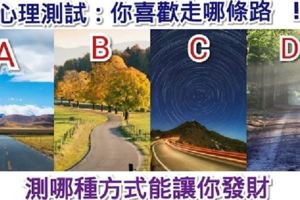 心理測試：你喜歡走哪條路！測測哪種方式能讓你發財！