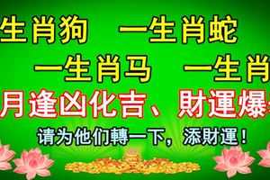 9月逢凶化吉、貴人進門、財運爆表的4大生肖