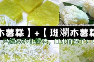 單單看這款【木薯糕】+【斑斕木薯糕】已經受不住誘惑，口水直流了！！