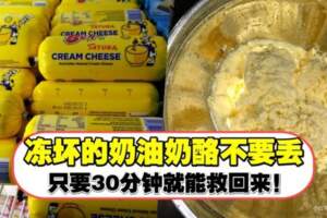 凍壞的CreamCheese不要丟！只要30分鐘就可以救回來！（內有奶油乳酪保存方法）