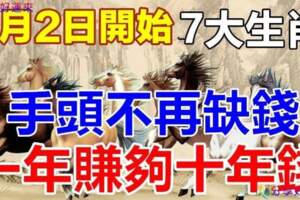 7月2日開始手頭不缺錢，一年賺夠十年錢的生肖