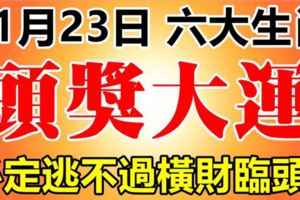 11月23日開始，這六大生肖必有一遭頭獎大運，逃不過橫財臨頭！