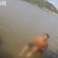 男分手怒跳湖下秒「浮水面上睡死」。傻眼！