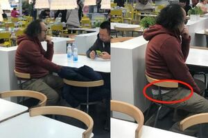 王菲前夫竇唯被偶遇，49歲中年油膩發福，地中海長髮吸睛