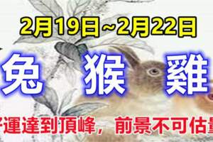 2月19日~2月22日日進斗金，好日子翻天覆地的三生肖