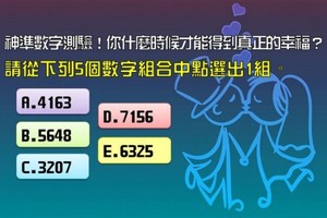 神準數字測驗！你什麼時候才能得到真正的幸福？