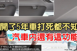 哎，開了5年車打死都不知道汽車內還有這功能！（圖示）