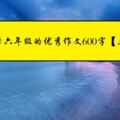 小學六年級的優秀作文600字【三篇】