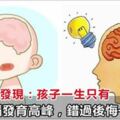 孩子一生只有三次大腦發育高峰，錯過後悔一輩子！