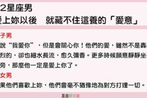 「愛妳，卻不告訴妳」！12星座男愛上妳以後，就藏不住這樣的「愛意」