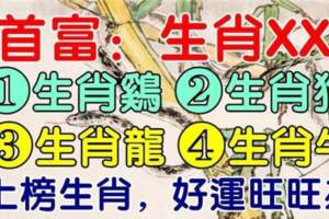 8月21日，財運大旺的5個生肖