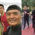 周潤發北京公園晨跑，卻被後面的大叔搶鏡，網友：是郭德綱嗎？
