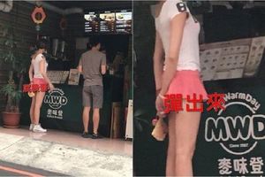 裙子太短蓋不住？短裙妹買早餐！半個美Ｘ露在外，網民暴動：裡面沒穿？