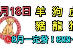 8月18日生肖運勢_羊、狗、虎大吉