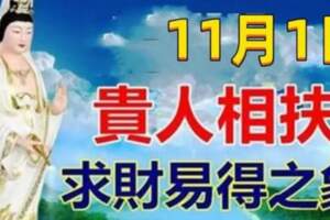 11月1日貴人相扶的生肖，求財易得之象