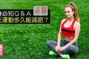 瘦身必知Ｑ＆Ａ：每天運動多久能減肥？