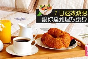 ７日速效減肥早餐，讓你達到理想瘦身目標！