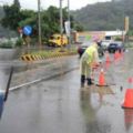 橫山暴雨致淹水路面成水國